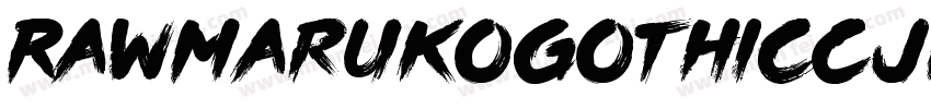 RawMarukoGothicCJKtc Regular字体转换